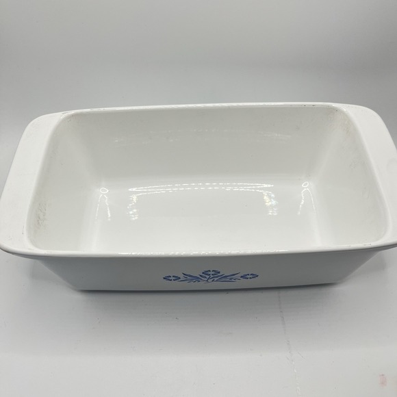 Corning Ware Loaf Pan 9x5x3 Cornflower Blue First Gen P-315-B Vintage 1960s USA - Picture 3 of 5